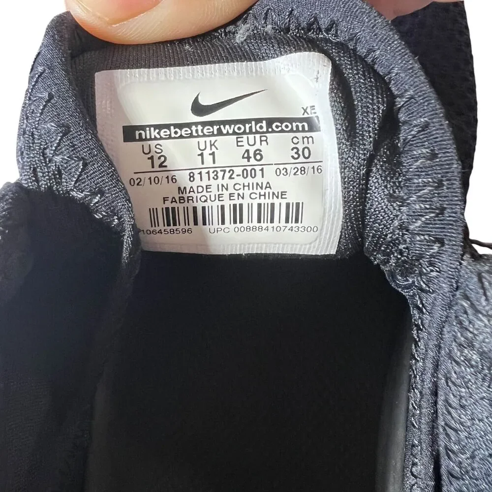 Nike Lunarrestoa 2 Essential Black RunningTraining Shoes Men Sz. 12 (811372-001)